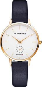 VICTORIA HYDE Quartz Watch for Women – Easy Read Dial with Genuine Leather Strap