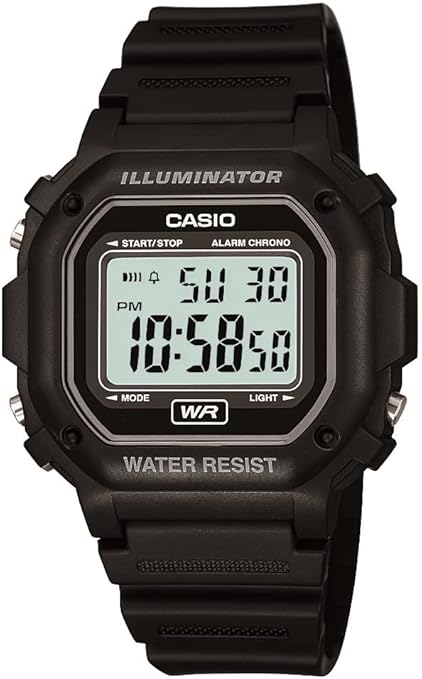Casio Men’s F108WH Digital Watch – Black Resin Strap, Illuminator