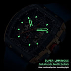 Mini Focus Men’s Sport Chronograph Watch – Quartz, Waterproof, Luminous, Calendar, Silicone Strap
