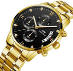 Luxury Stainless Steel Business Casual Watch Elegant Quartz Analog Timepiece