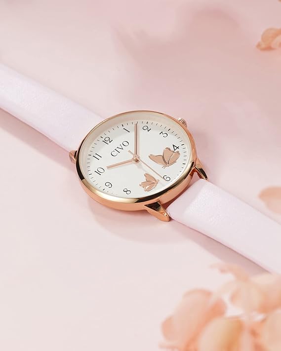 CIVO Womens Analog Watch Leather Strap