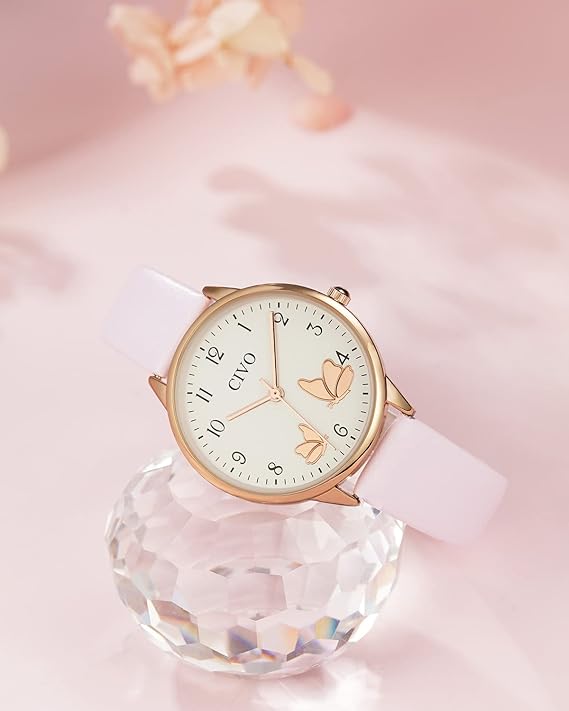 CIVO Womens Analog Watch Leather Strap