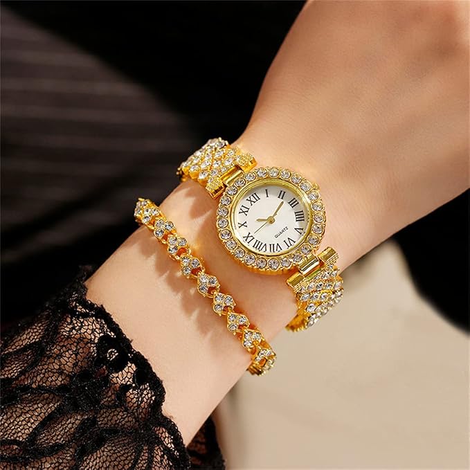 CdyBox Elegant Diamond Bracelet Women’s Quartz Watch