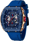 Mini Focus Men’s Sport Chronograph Watch – Quartz, Waterproof, Luminous, Calendar, Silicone Strap
