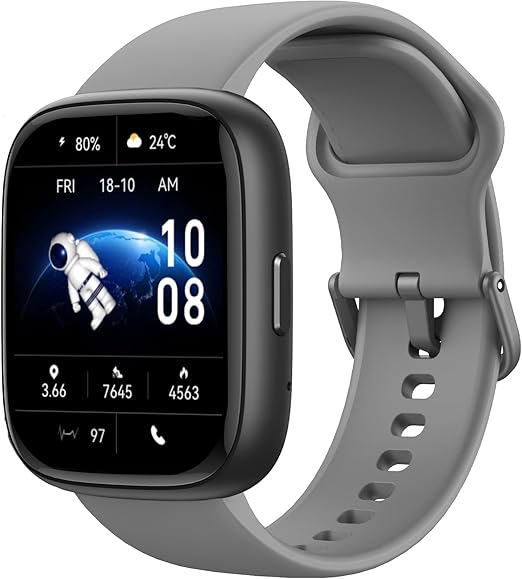 Smart Watch for Men Women, 1.83" HD, Alexa Built-in, Bluetooth 5.3 Calls & Notifications, IP68 Waterproof,100+ Sport Modes,Fitness Tracker/Heart Rate/SpO2/Sleep Monitor for Android iOS (Black)