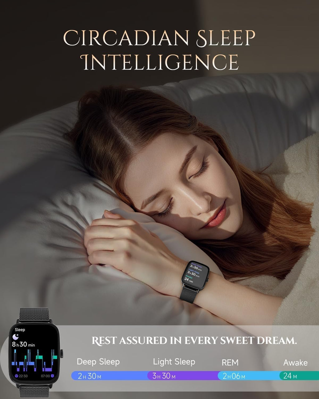 TOOBUR Smart Watch for Women, Bluetooth Calling, Fitness & Health Tracking