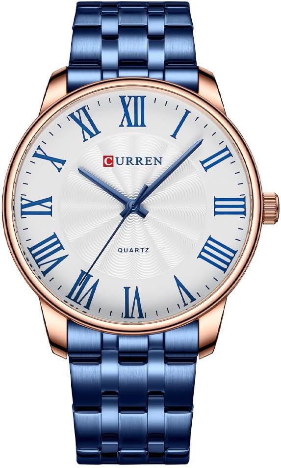 Classic Waterproof Stainless Steel Analog Quartz Watch for Men