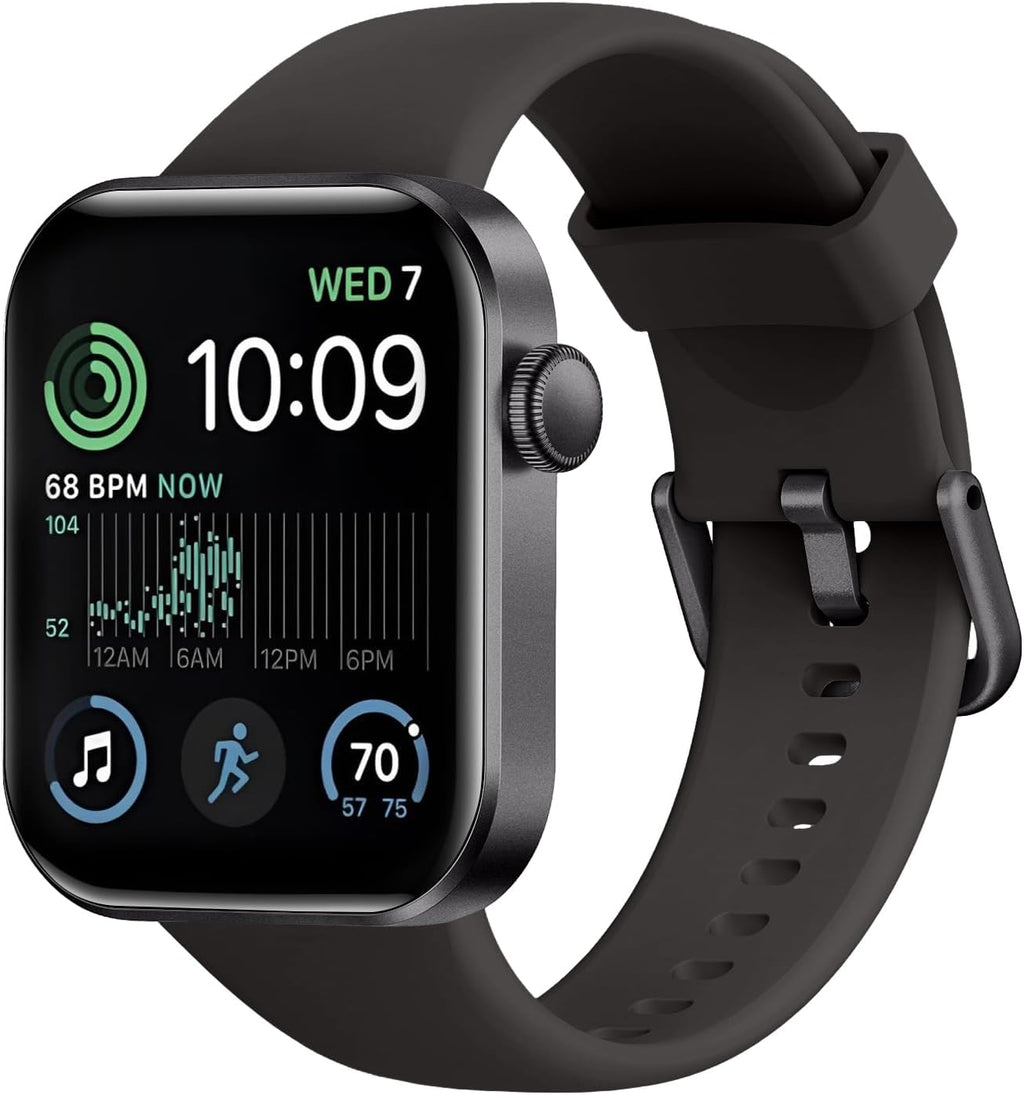 Title: Smartwatch Fitness Tracker Large Display, Waterproof, Heart Rate & Sleep Monitor | Compatible with Android & iPhone