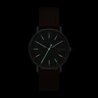 Skagen Men’s Signatur Watch – Gray Steel & Cherry Wood, Brown Leather (SKW6578)