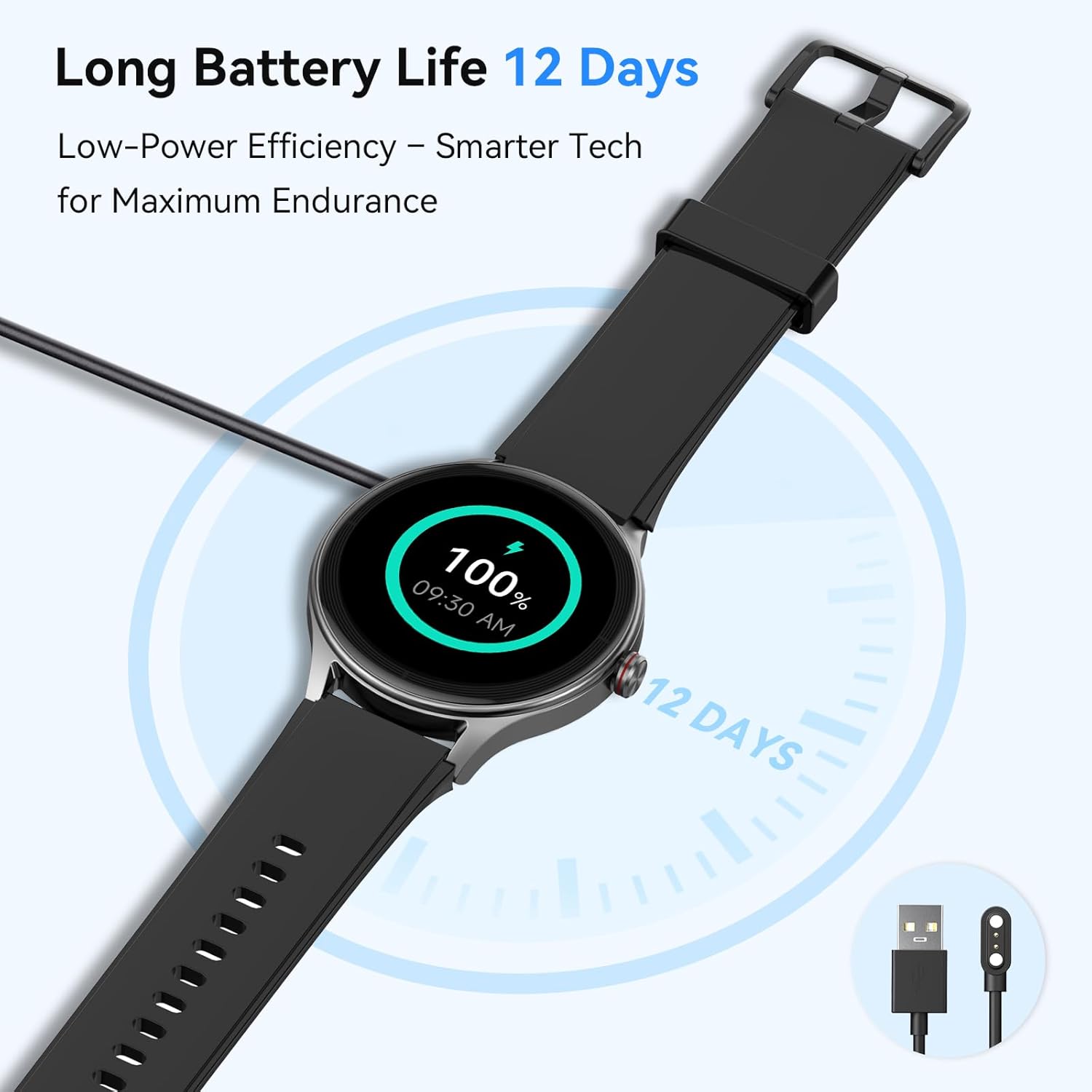 Bluetooth Ultra-HD Smartwatch for Men & Women — Fitness Tracker with Heart Rate, SpO₂, Sleep Monitor & Waterproof Design (Android/iOS Compatible)