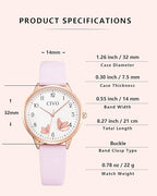 CIVO Womens Analog Watch Leather Strap
