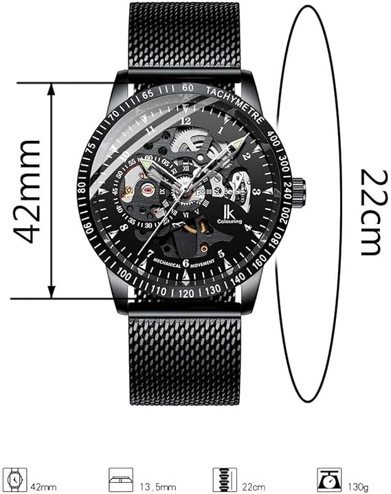 Men’s Automatic Mechanical Business Watch with Stainless Steel Bracelet
