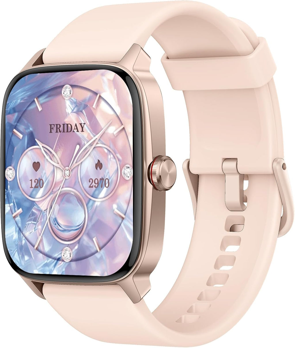 Bluetooth Smartwatch for Men & Women Fitness Tracker with Heart Rate, Sleep & Activity Monitor | Waterproof Touchscreen