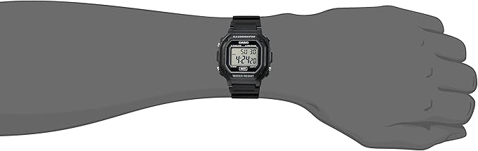 Casio Men’s F108WH Digital Watch – Black Resin Strap, Illuminator