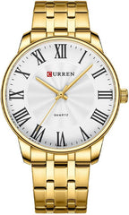 Classic Waterproof Stainless Steel Analog Quartz Watch for Men