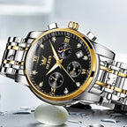 OLEVS Men’s Multifunction Dress Watch – Luminous, Water Resistant, Stainless Steel