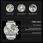OLEVS Men’s Luxury Chronograph Watch, Stainless Steel, Waterproof