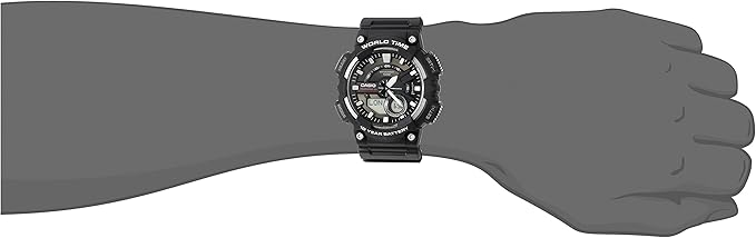 Casio Men’s Analog‑Digital Quartz Watch Black Resin Band