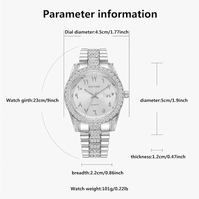 PINTIME Luxury Stainless Steel Quartz Wristwatch for Men