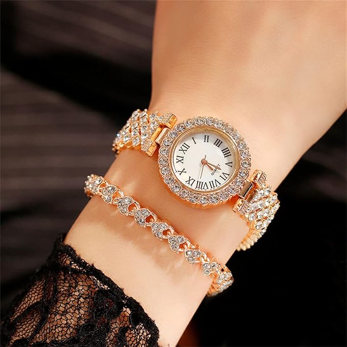 CdyBox Elegant Diamond Bracelet Women’s Quartz Watch