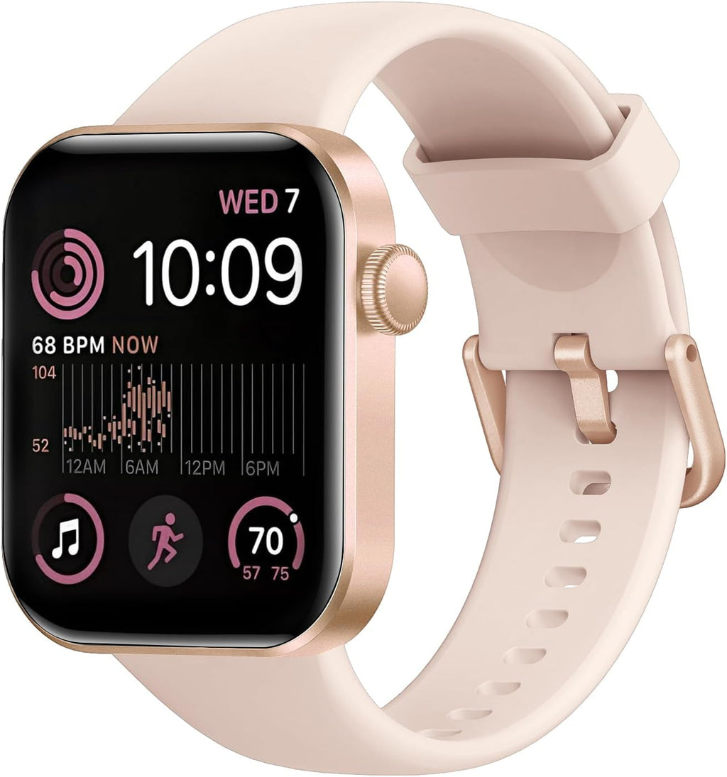 Title: Smartwatch Fitness Tracker Large Display, Waterproof, Heart Rate & Sleep Monitor | Compatible with Android & iPhone