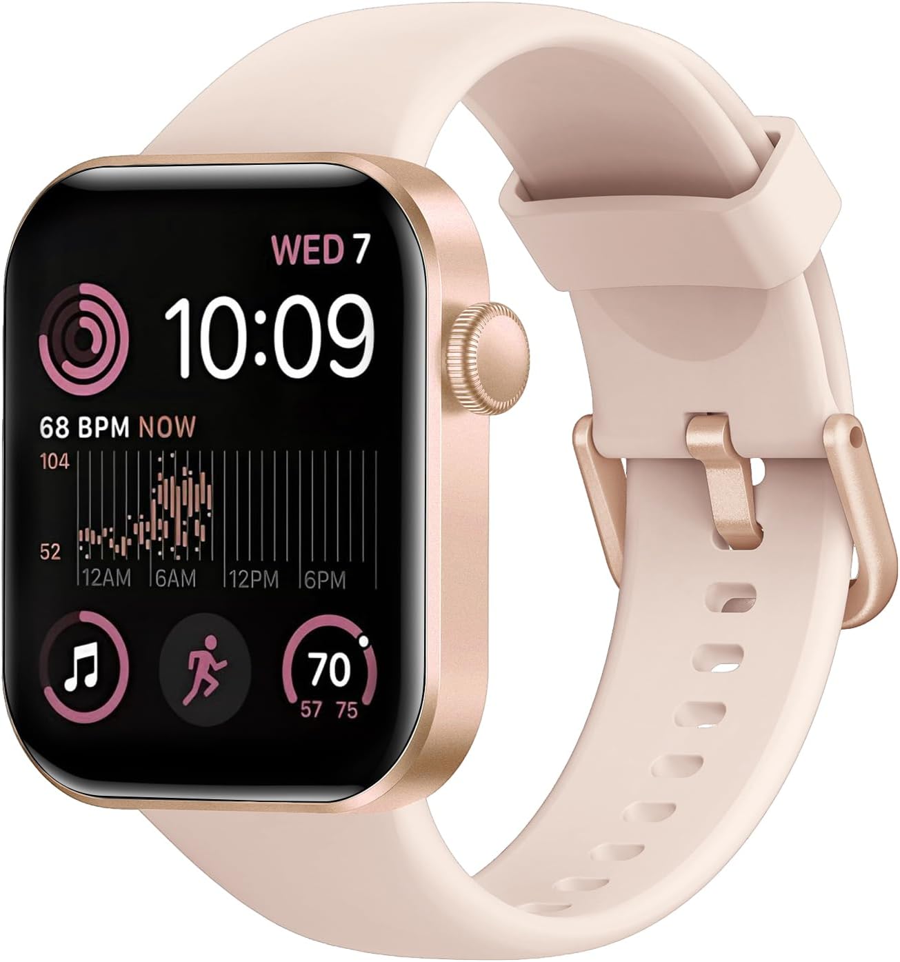 Title: Smartwatch Fitness Tracker Large Display, Waterproof, Heart Rate & Sleep Monitor | Compatible with Android & iPhone