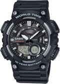 Casio Men’s Analog‑Digital Quartz Watch Black Resin Band