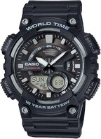 Casio Men’s Analog‑Digital Quartz Watch Black Resin Band