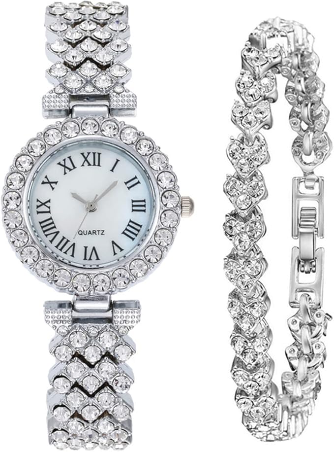 CdyBox Elegant Diamond Bracelet Women’s Quartz Watch