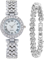 CdyBox Elegant Diamond Bracelet Women’s Quartz Watch