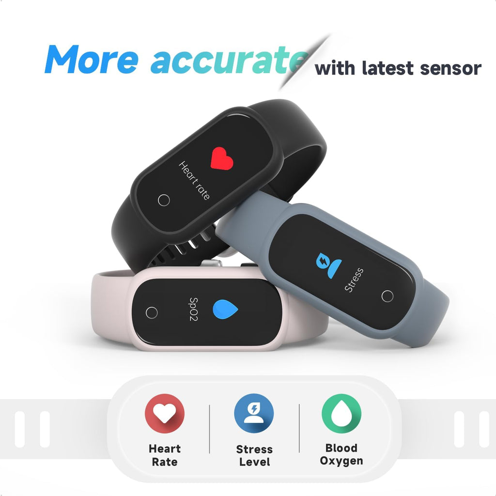 TOOBUR Fitness Tracker with Sleep Tracking, Pedometer & IP68 Waterproof