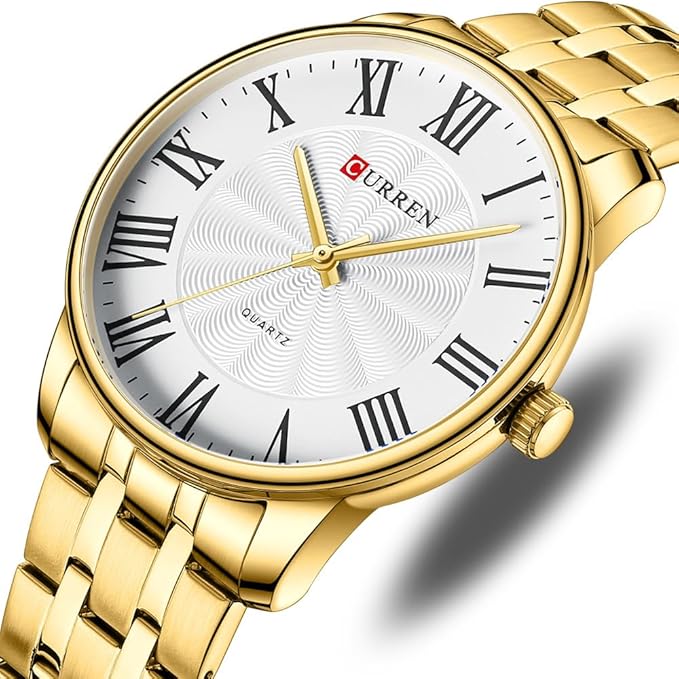 Classic Waterproof Stainless Steel Analog Quartz Watch for Men