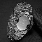 Retro Men’s Quartz Watch – Tattoo Pattern Stainless Steel, Waterproof