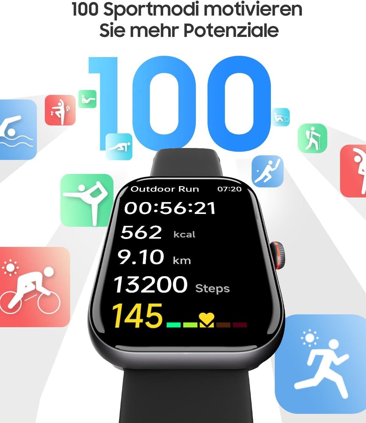 TOOBUR Smartwatch with Alexa, HD Display, Call & Fitness Tracking