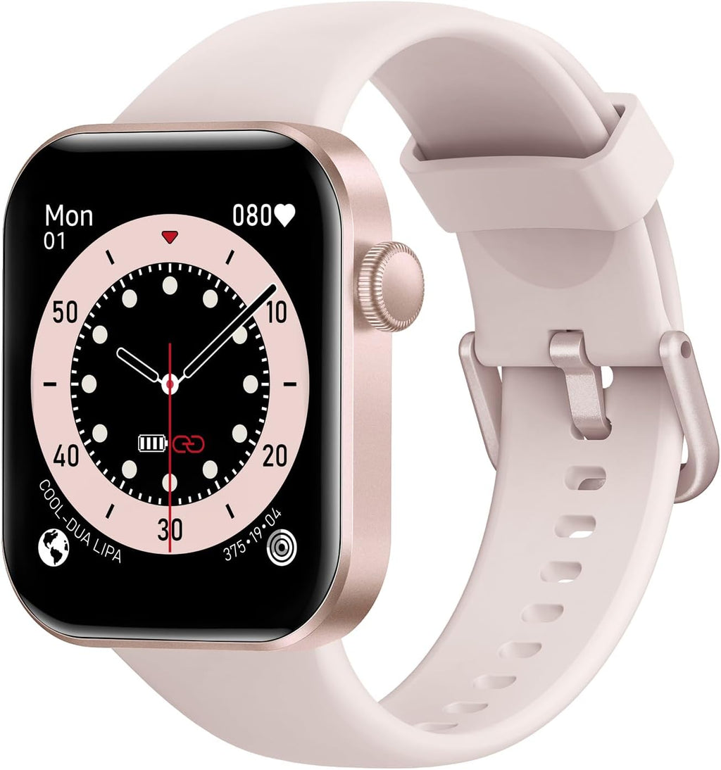 Title: Smartwatch Fitness Tracker Large Display, Waterproof, Heart Rate & Sleep Monitor | Compatible with Android & iPhone