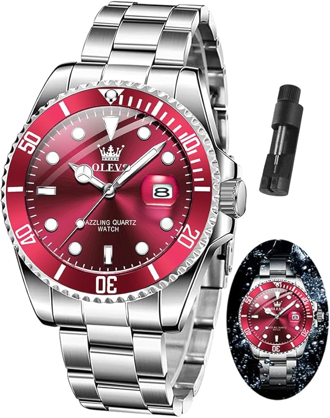OLEVS Men’s Luxury Quartz Watch with Date
