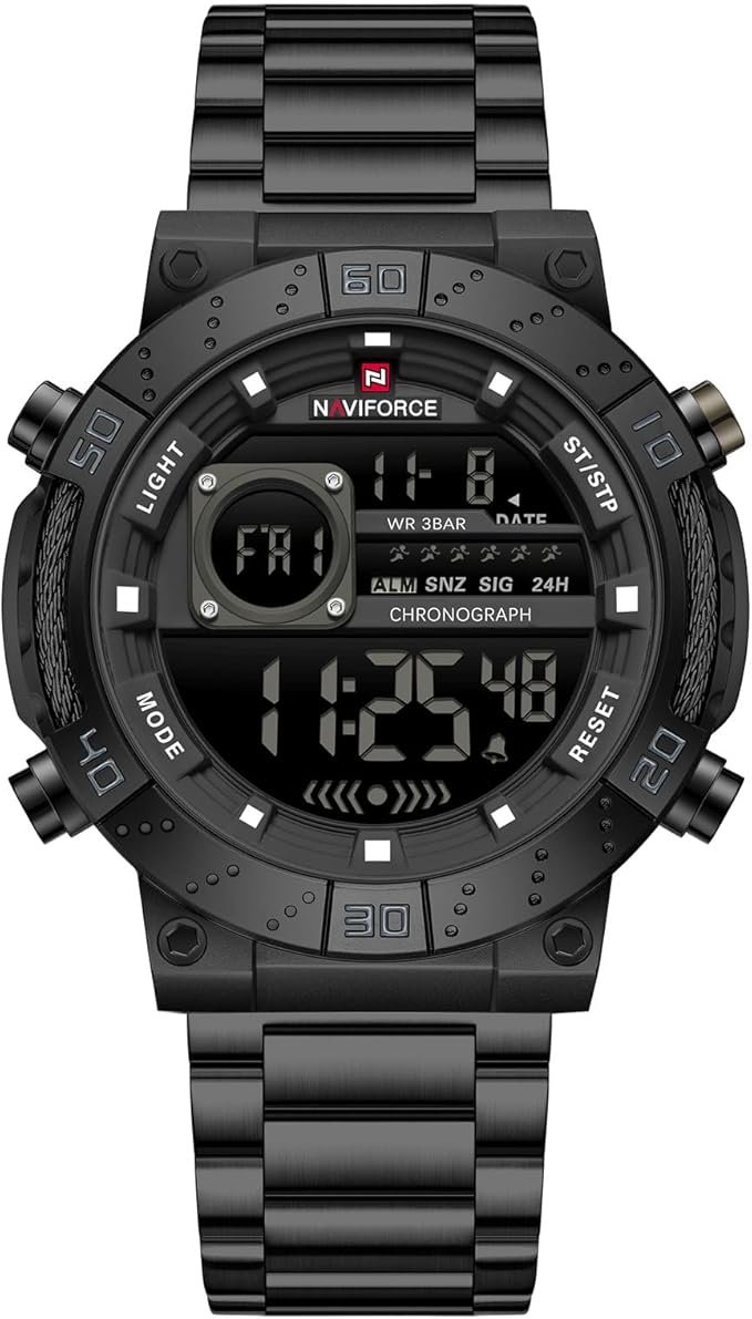 NAVIFORCE Men’s Business Chronograph Stainless Steel Quartz Watch