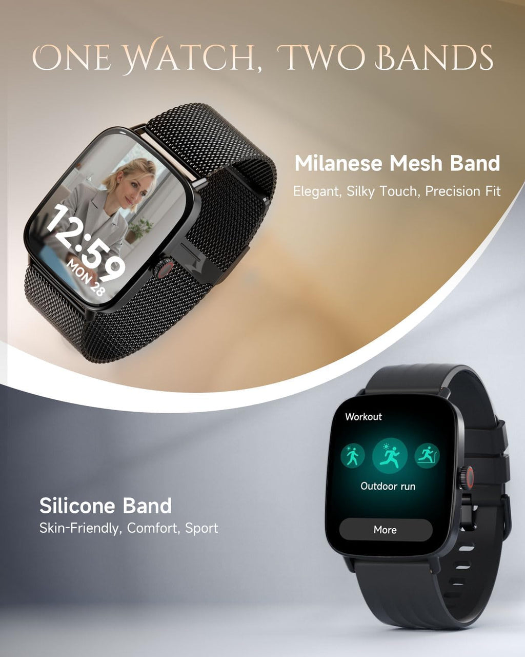 TOOBUR Smart Watch for Women, Bluetooth Calling, Fitness & Health Tracking