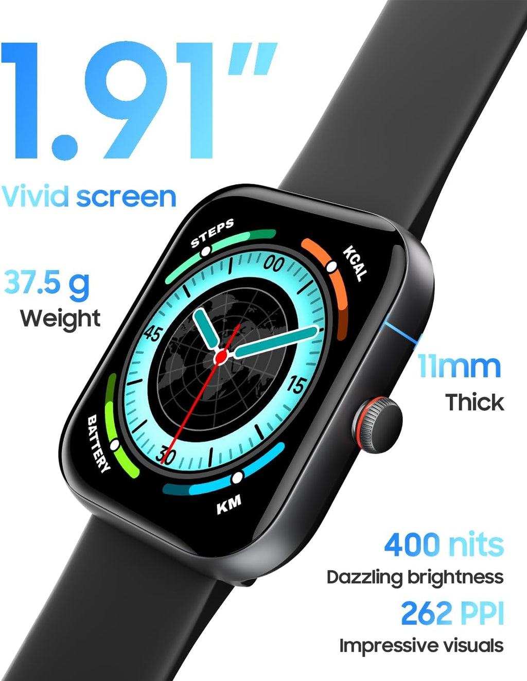 TOOBUR Smartwatch with Alexa, HD Display, Call & Fitness Tracking