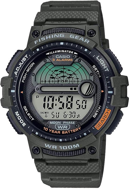 Casio Men's Fishing Timer Quartz Watch with Resin Strap