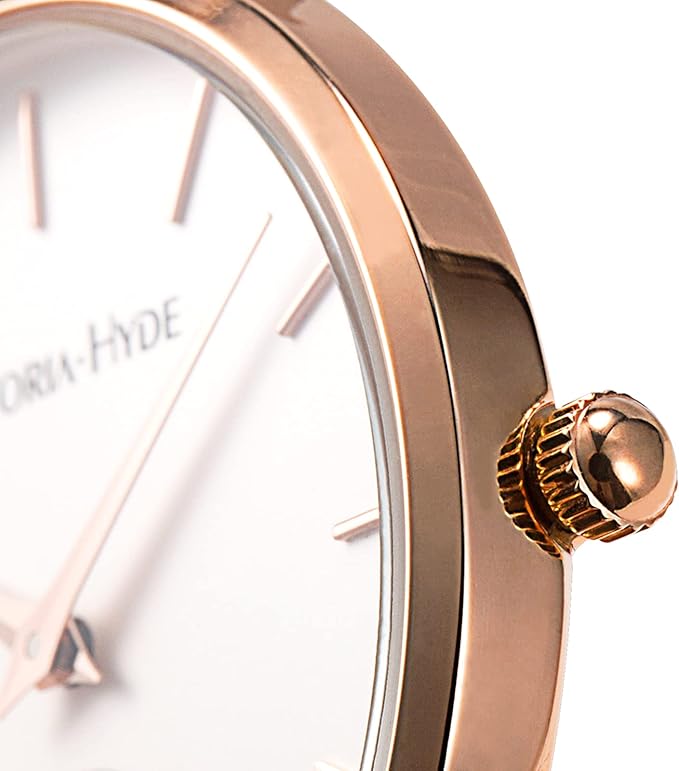 VICTORIA HYDE Quartz Watch for Women – Easy Read Dial with Genuine Leather Strap