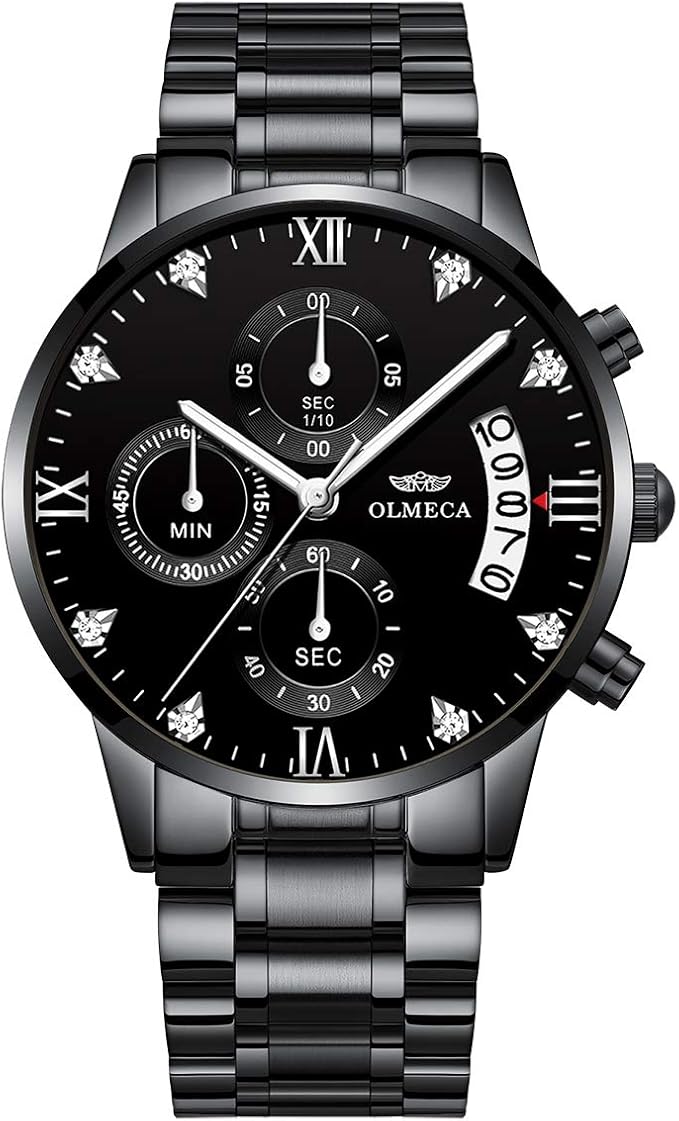 Luxury Stainless Steel Business Casual Watch Elegant Quartz Analog Timepiece