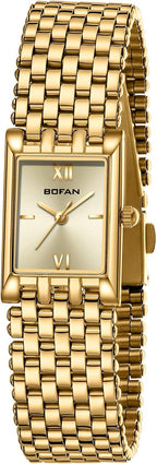 BOFAN Women’s Stainless Steel Waterproof Quartz Watch