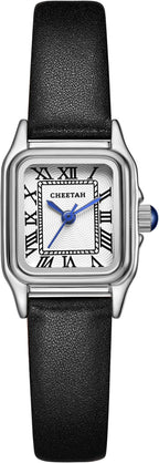 CHEETAH Women’s Small Two‑Tone Rectangular Roman Dial Watch