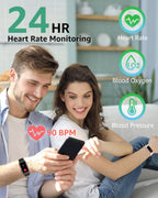 IMFRCHCS Fitness Tracker,Smart Watch with 1.47" Touch Display,137+Sport Modes Fitness Watch with Heart Rate Sleep Monitor, Step Counter,IP68 Waterproof Activity Trackers for Women Men