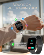 TOOBUR Smart Watch for Women, Bluetooth Calling, Fitness & Health Tracking