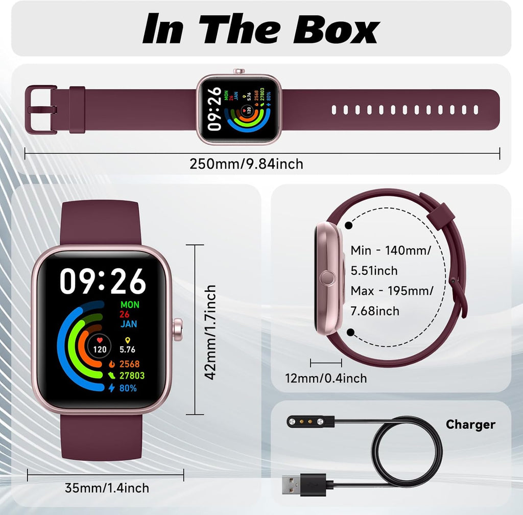 Smart Watch with Alexa, Bluetooth Calling & Fitness Tracking