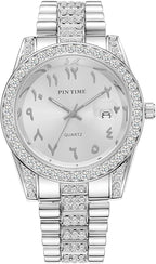 PINTIME Luxury Stainless Steel Quartz Wristwatch for Men
