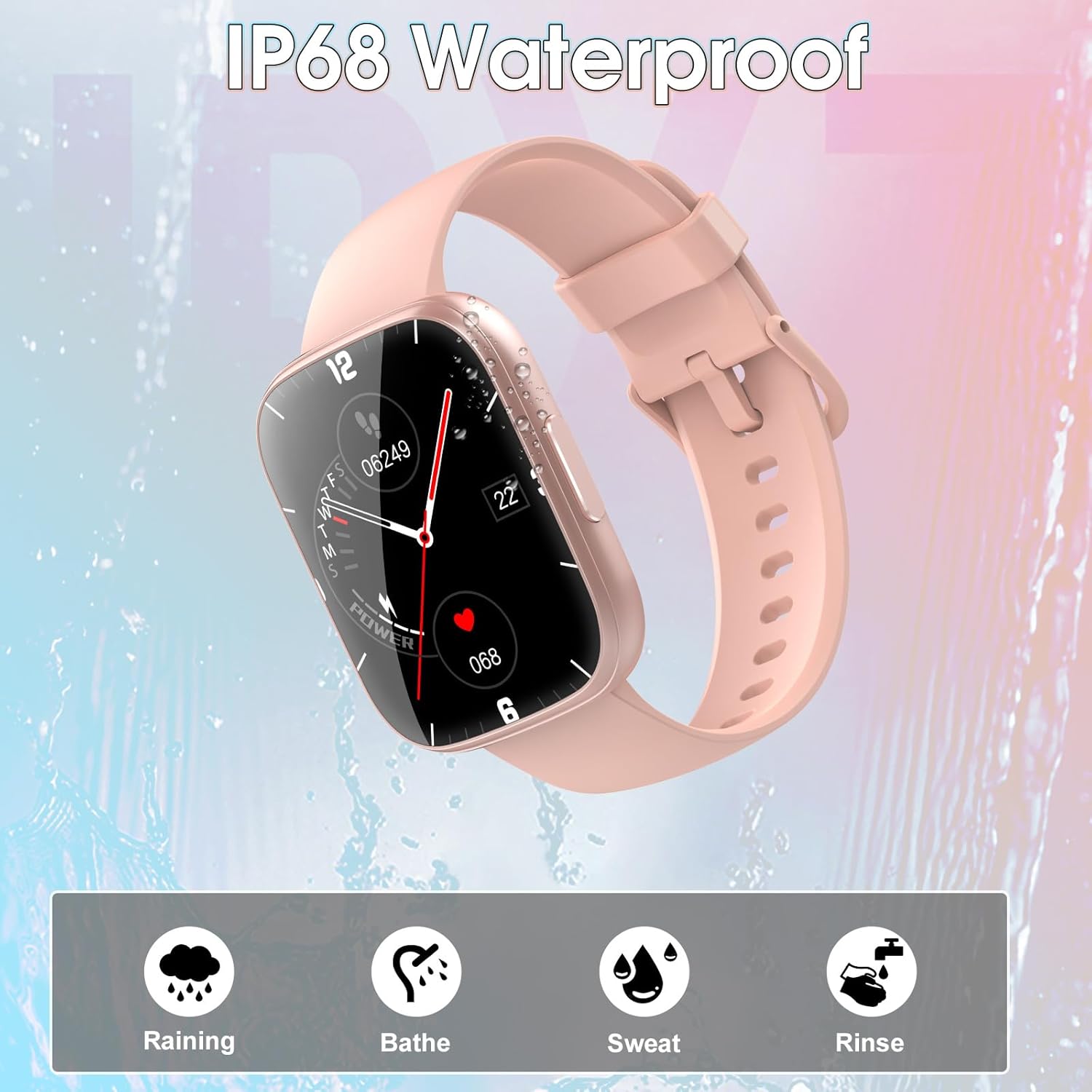 Men & Women Smartwatch – Bluetooth Call, Fitness Tracker, 110+ Sports Modes, HD Touchscreen