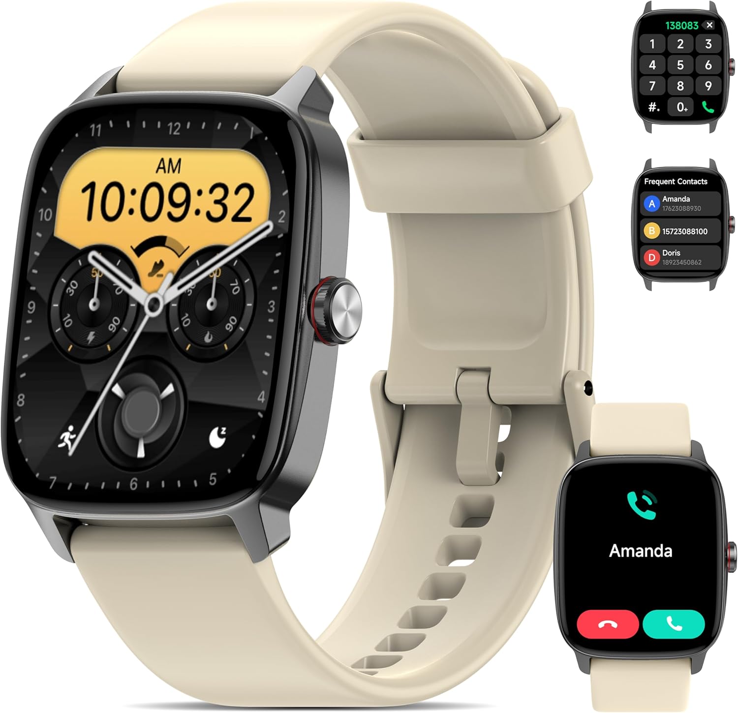 Smartwatch for Men & Women – Bluetooth Call, AI Voice, Fitness Tracker, 120+ Sports Modes